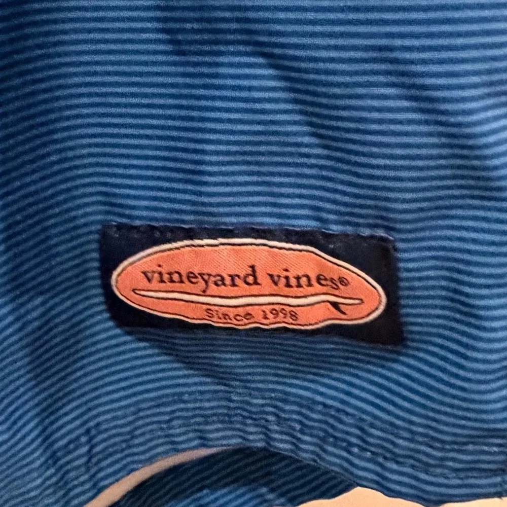 Vineyard Vines Mens Blue Striped Chappy Swim Trunks Shorts Small 1M001319